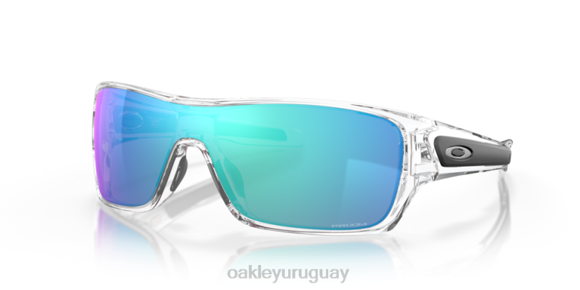 Oakley rotor de turbina XT4H160 gafas Lentes Prizm de zafiro, montura transparente pulida.