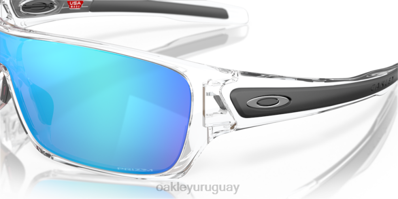 Oakley rotor de turbina XT4H160 gafas Lentes Prizm de zafiro, montura transparente pulida.