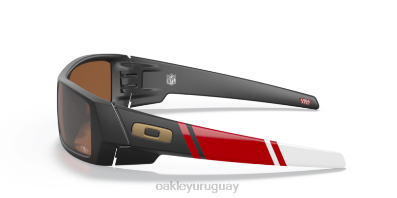 Oakley san francisco 49ers gascán XT4H567 gafas Lentes Prizm de tungsteno, montura negra mate.