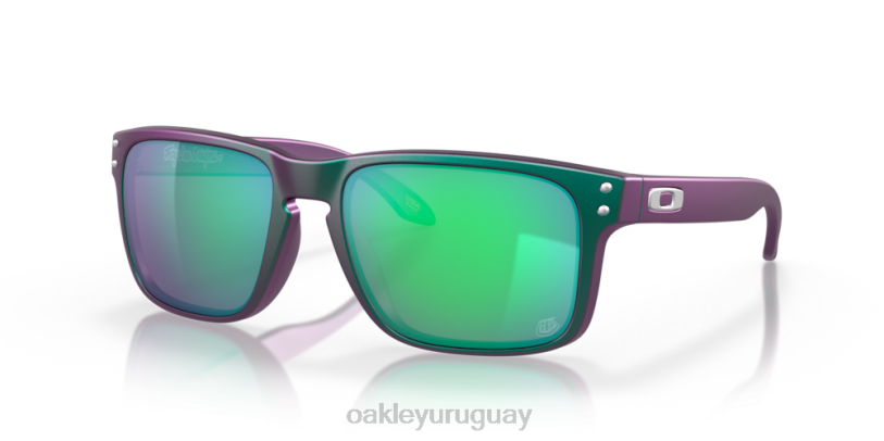 Oakley serie de diseños de holbrook troy lee XT4H655 gafas lentes prizm jade, diseños de troy lee marco de cambio verde púrpura mate