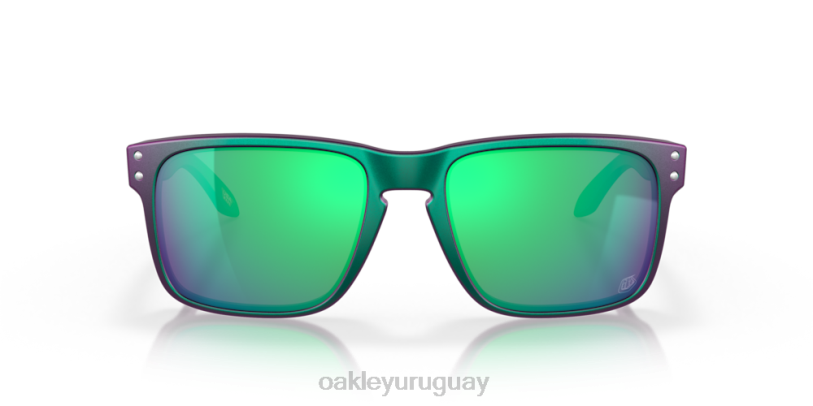 Oakley serie de diseños de holbrook troy lee XT4H655 gafas lentes prizm jade, diseños de troy lee marco de cambio verde púrpura mate
