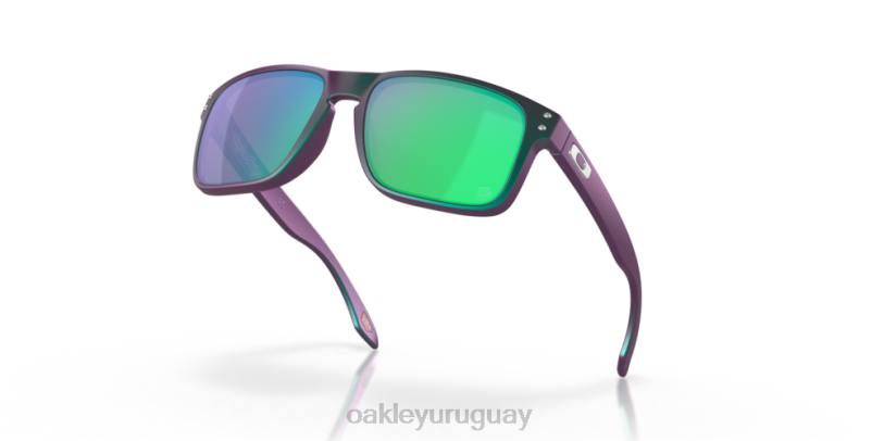 Oakley serie de diseños de holbrook troy lee XT4H655 gafas lentes prizm jade, diseños de troy lee marco de cambio verde púrpura mate
