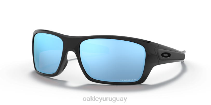 Oakley turbina XT4H427 gafas Lentes polarizadas Prizm Deep Water, montura negra pulida.