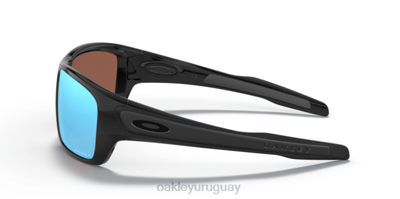 Oakley turbina XT4H427 gafas Lentes polarizadas Prizm Deep Water, montura negra pulida.
