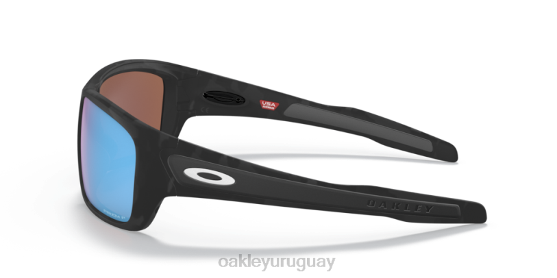 Oakley turbina XT4H434 gafas Lentes polarizadas Prizm Deep Water, montura de camuflaje negro mate.