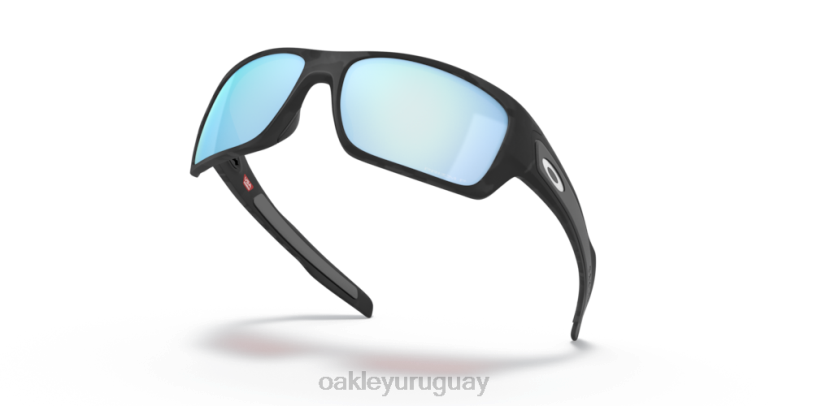 Oakley turbina XT4H434 gafas Lentes polarizadas Prizm Deep Water, montura de camuflaje negro mate.
