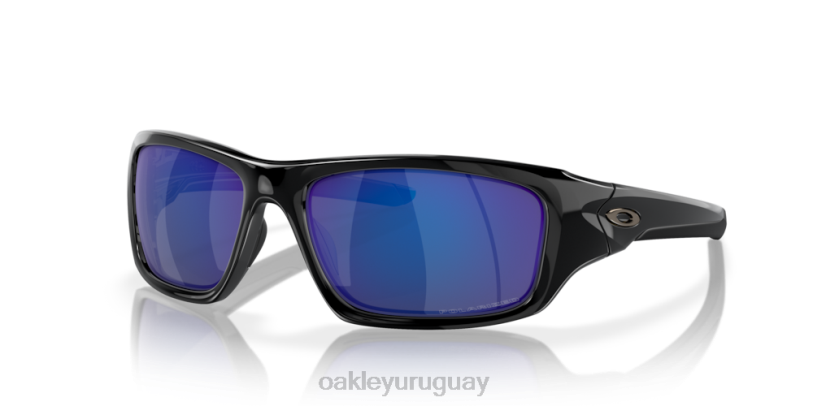 Oakley válvula XT4H777 gafas Lentes polarizadas de iridio azul intenso, montura negra pulida.
