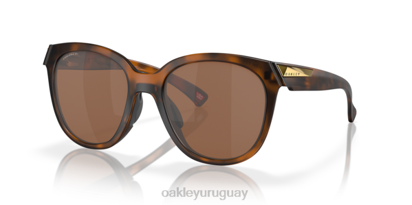 Oakley Clave baja XT4H942 gafas Lentes polarizadas Prizm de tungsteno, montura carey marrón mate.