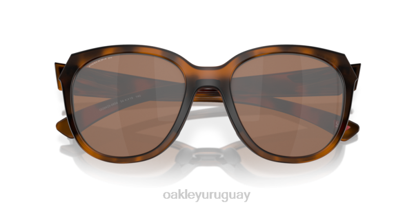 Oakley Clave baja XT4H942 gafas Lentes polarizadas Prizm de tungsteno, montura carey marrón mate.