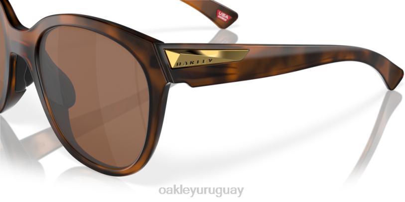 Oakley Clave baja XT4H942 gafas Lentes polarizadas Prizm de tungsteno, montura carey marrón mate.