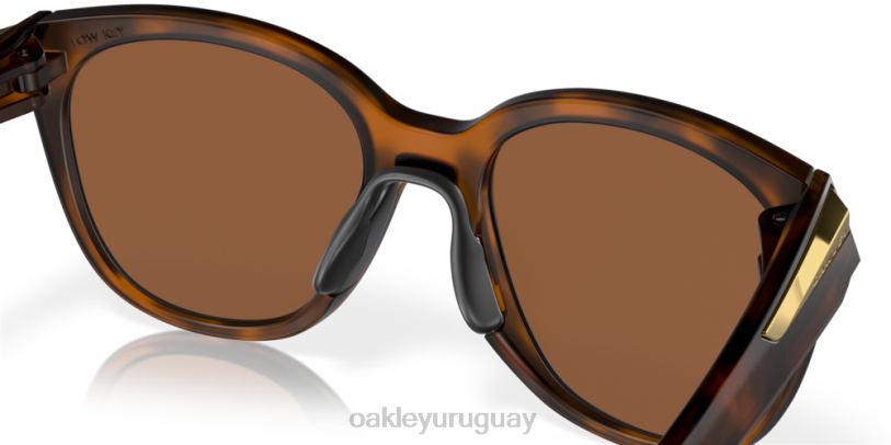 Oakley Clave baja XT4H942 gafas Lentes polarizadas Prizm de tungsteno, montura carey marrón mate.