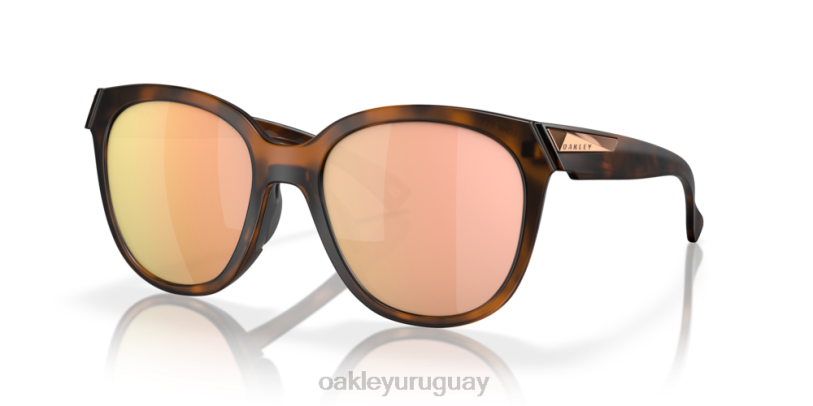 Oakley Clave baja XT4H944 gafas lentes polarizadas prizm oro rosa, montura carey marrón mate