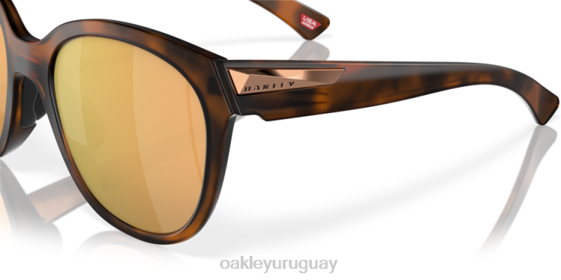 Oakley Clave baja XT4H944 gafas lentes polarizadas prizm oro rosa, montura carey marrón mate