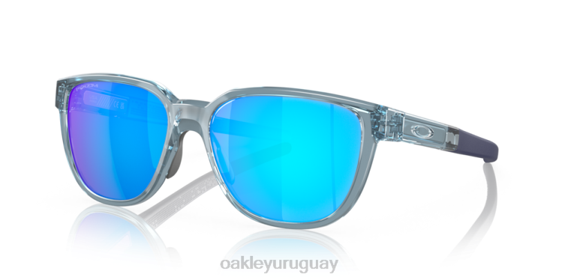 Oakley actuador (ajuste de puente bajo) XT4H842 gafas Lentes Prizm de zafiro, montura transparente lavada a la piedra.