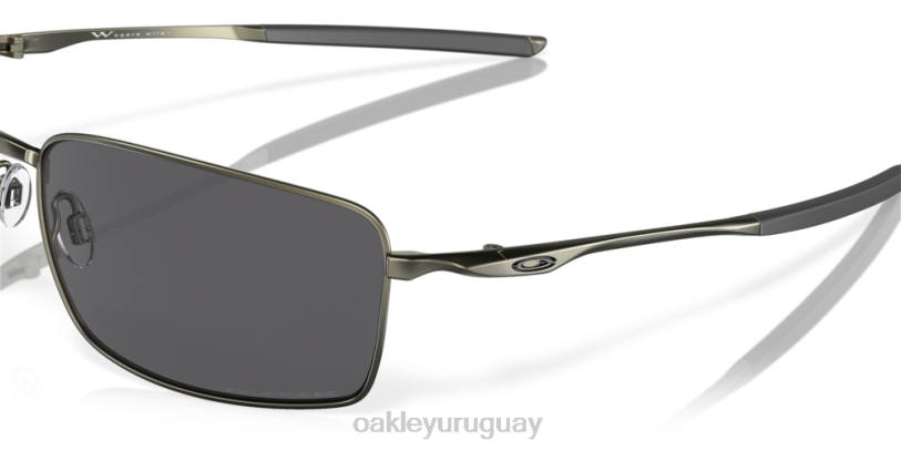 Oakley alambre cuadrado XT4H495 gafas lentes polarizadas grises, montura de carbono