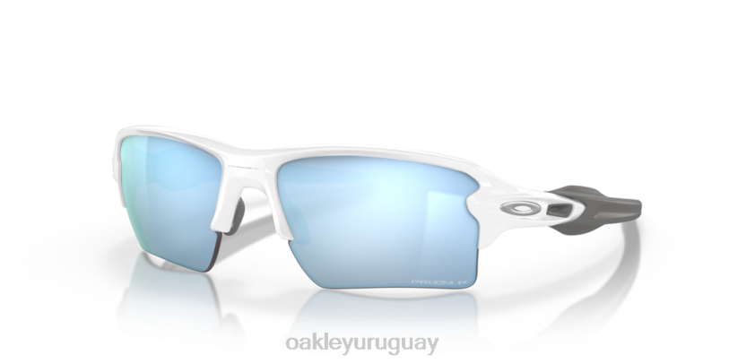 Oakley antiaéreos 2.0 xl XT4H133 gafas Lentes polarizadas Prizm Deep Water, montura blanca pulida.