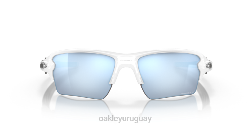 Oakley antiaéreos 2.0 xl XT4H133 gafas Lentes polarizadas Prizm Deep Water, montura blanca pulida.
