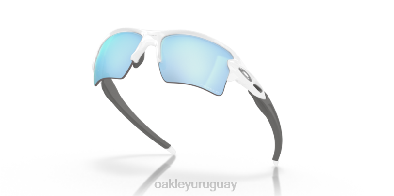 Oakley antiaéreos 2.0 xl XT4H133 gafas Lentes polarizadas Prizm Deep Water, montura blanca pulida.