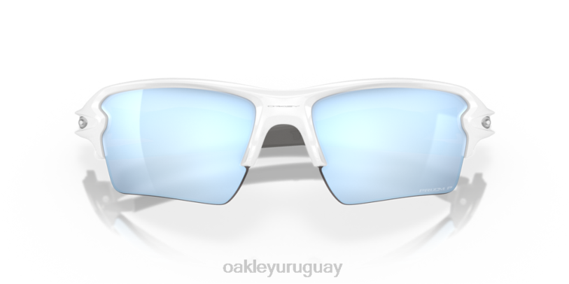 Oakley antiaéreos 2.0 xl XT4H133 gafas Lentes polarizadas Prizm Deep Water, montura blanca pulida.