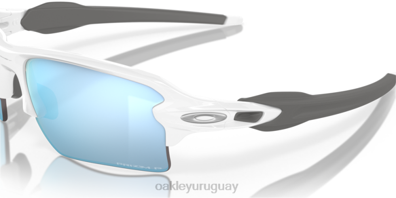 Oakley antiaéreos 2.0 xl XT4H133 gafas Lentes polarizadas Prizm Deep Water, montura blanca pulida.