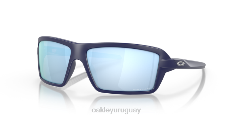 Oakley cables XT4H673 gafas Lentes polarizadas Prizm Deep Water, montura azul marino mate.