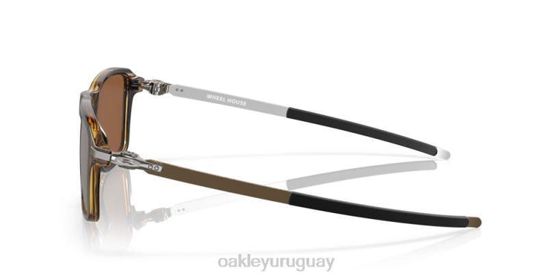 Oakley casa de ruedas XT4H1038 gafas Lentes polarizadas Prizm de tungsteno, montura carey marrón pulida.