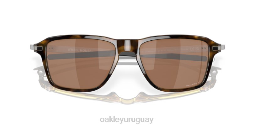 Oakley casa de ruedas XT4H1038 gafas Lentes polarizadas Prizm de tungsteno, montura carey marrón pulida.