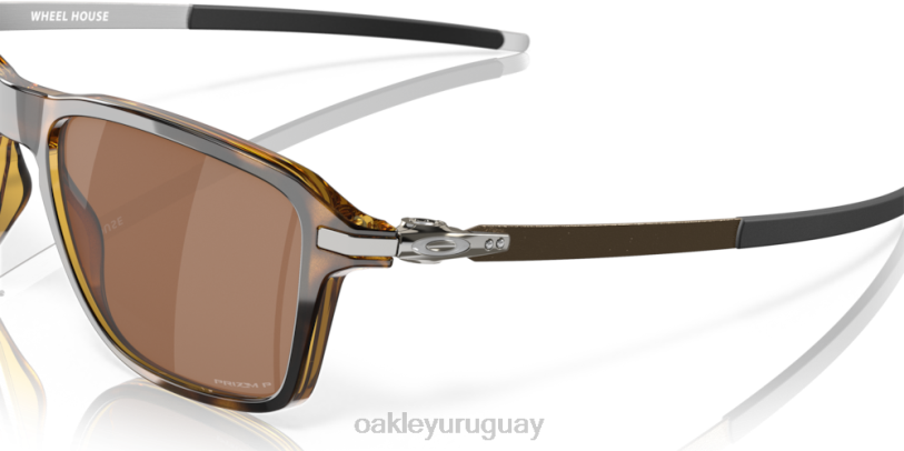 Oakley casa de ruedas XT4H1038 gafas Lentes polarizadas Prizm de tungsteno, montura carey marrón pulida.