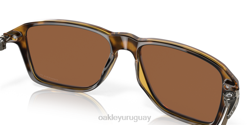 Oakley casa de ruedas XT4H1038 gafas Lentes polarizadas Prizm de tungsteno, montura carey marrón pulida.