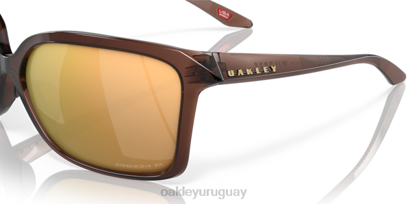Oakley centeno silvestre XT4H289 gafas lentes polarizadas prizm oro rosa, montura amatista pulida