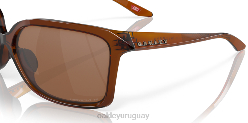 Oakley centeno silvestre XT4H290 gafas Lentes polarizadas Prizm de tungsteno, montura de cerveza de raíz pulida.