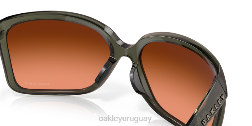 Oakley centeno silvestre XT4H291 gafas lentes prizm marrón degradado, montura tinta oliva