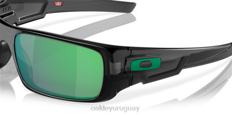 Oakley cigüeñal XT4H249 gafas lentes jade iridium, montura tinta negra