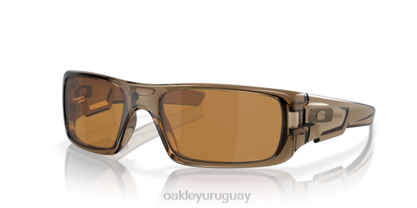 Oakley cigüeñal XT4H253 gafas lentes polarizadas tungsteno iridio, montura marrón humo