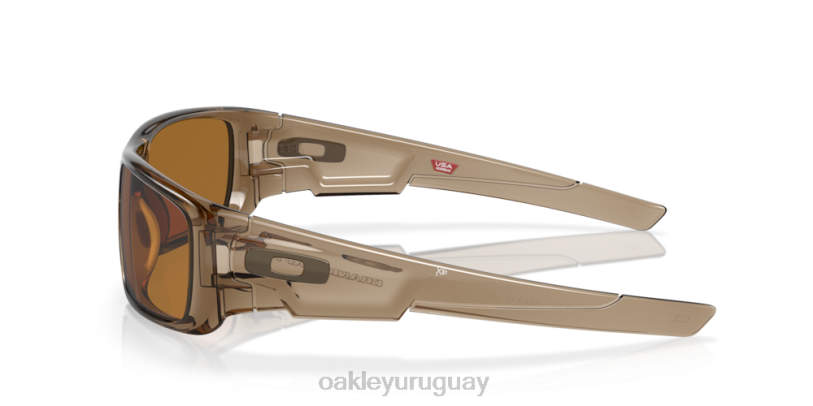 Oakley cigüeñal XT4H253 gafas lentes polarizadas tungsteno iridio, montura marrón humo