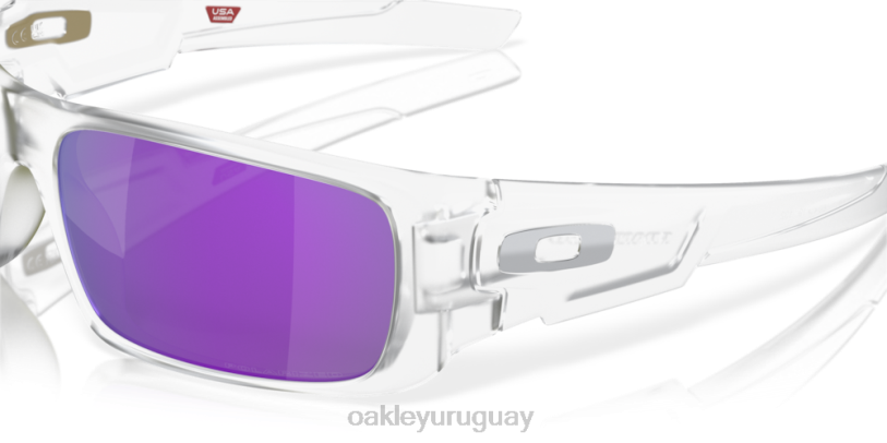 Oakley cigüeñal XT4H254 gafas lentes polarizadas violeta iridio, montura transparente mate