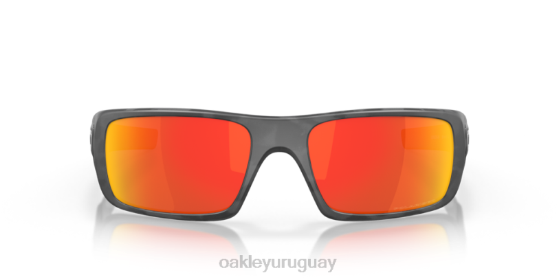 Oakley cigüeñal XT4H256 gafas Lentes polarizadas Ruby Iridium, montura de camuflaje negro mate.