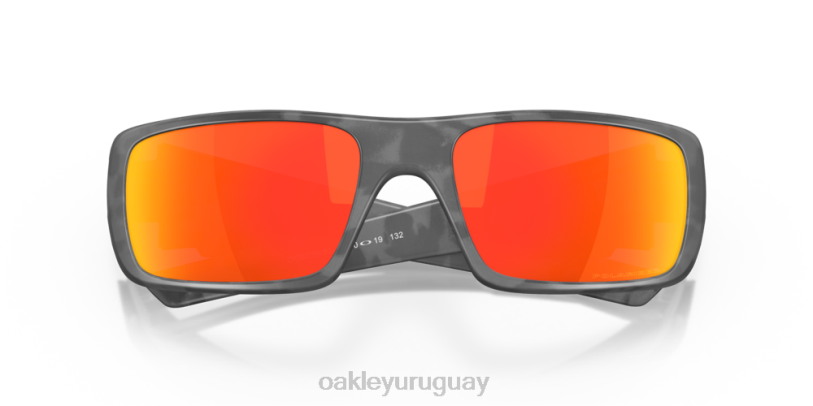 Oakley cigüeñal XT4H256 gafas Lentes polarizadas Ruby Iridium, montura de camuflaje negro mate.