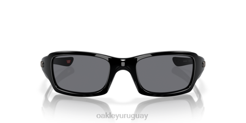 Oakley cinco al cuadrado XT4H246 gafas lentes grises, montura negra pulida