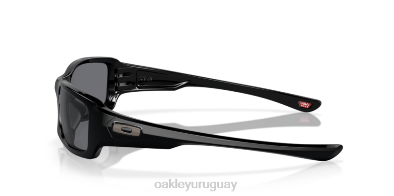 Oakley cinco al cuadrado XT4H246 gafas lentes grises, montura negra pulida