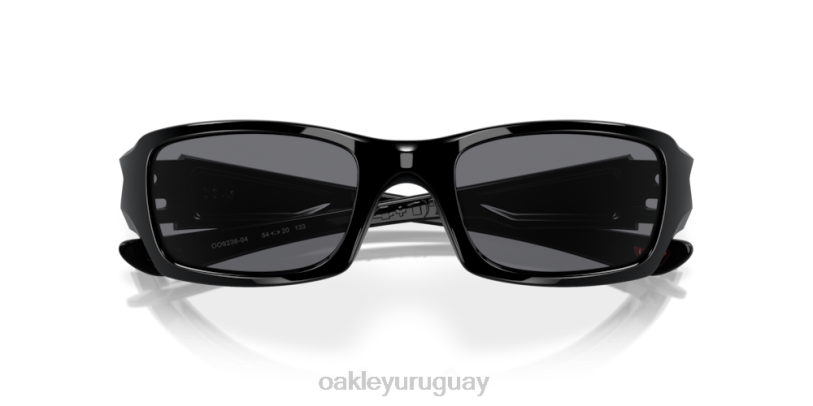 Oakley cinco al cuadrado XT4H246 gafas lentes grises, montura negra pulida