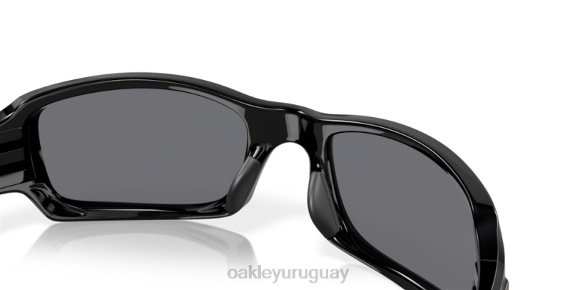 Oakley cinco al cuadrado XT4H246 gafas lentes grises, montura negra pulida