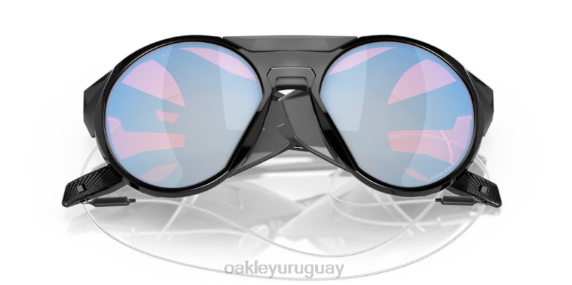 Oakley clifden XT4H463 gafas Lentes Prizm Snow de zafiro, montura negra pulida.