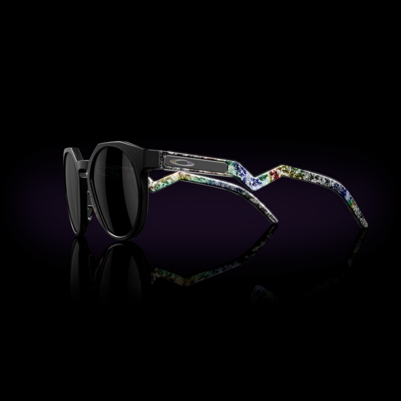 Oakley colección brío hstn (ajuste de puente bajo) XT4H1014 gafas lentes prizm polarizadas negras, montura gris humo mate