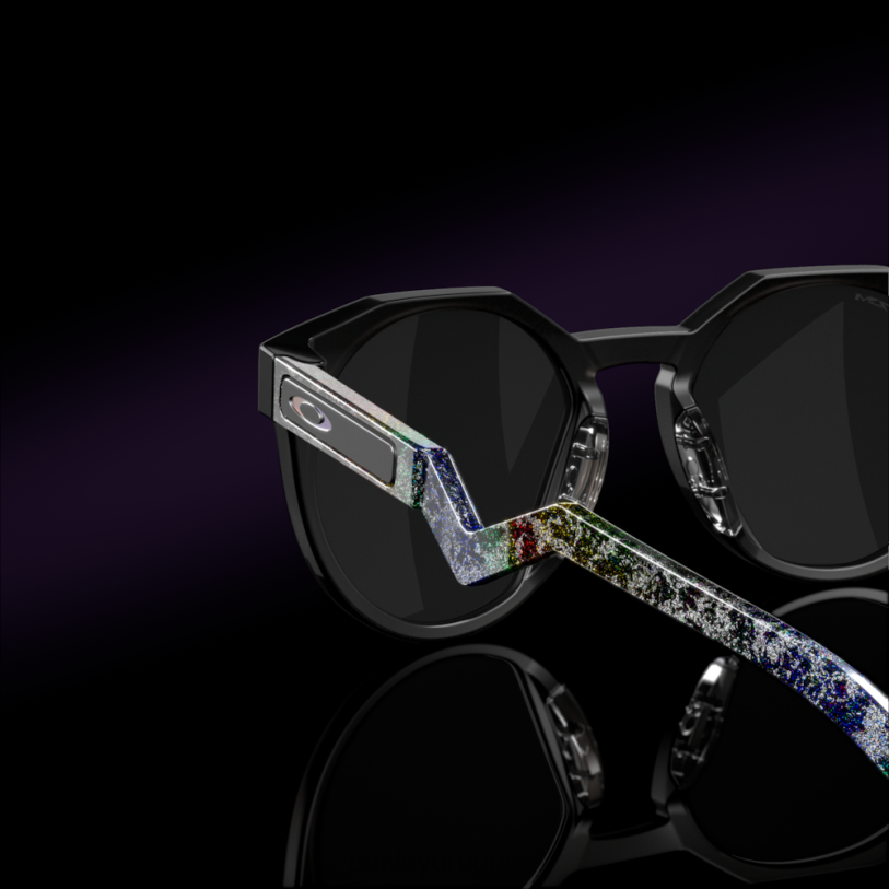 Oakley colección brío hstn (ajuste de puente bajo) XT4H1014 gafas lentes prizm polarizadas negras, montura gris humo mate