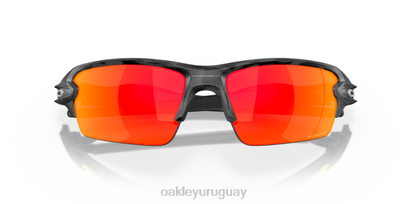 Oakley colección de camuflaje negro flak 2.0 (ajuste de puente bajo) XT4H869 gafas Lentes Prizm Ruby, montura camo negra.
