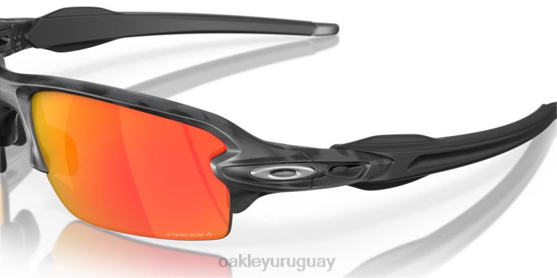 Oakley colección de camuflaje negro flak 2.0 (ajuste de puente bajo) XT4H869 gafas Lentes Prizm Ruby, montura camo negra.