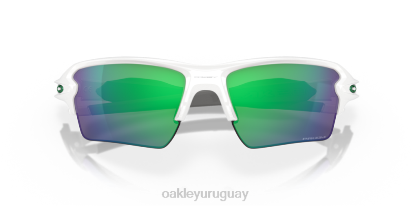 Oakley colores del equipo flak 2.0 xl XT4H137 gafas lentes prizm jade, montura blanca pulida