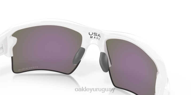 Oakley colores del equipo flak 2.0 xl XT4H137 gafas lentes prizm jade, montura blanca pulida