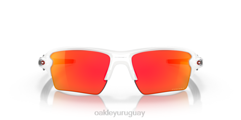 Oakley colores del equipo flak 2.0 xl XT4H138 gafas Lentes Prizm Ruby, montura blanca pulida.